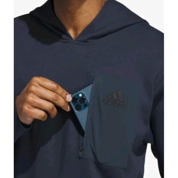 Adidas Men's Regular Fit Kangaroo Pocket Hoodie, Large - Picture 4 of 5